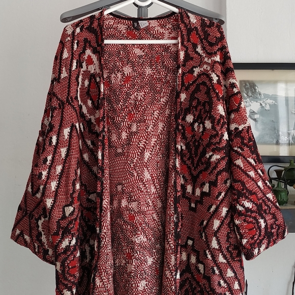 Divided H&M ladies long Open front textured Fringe Cardigan - Picture 9 of 15